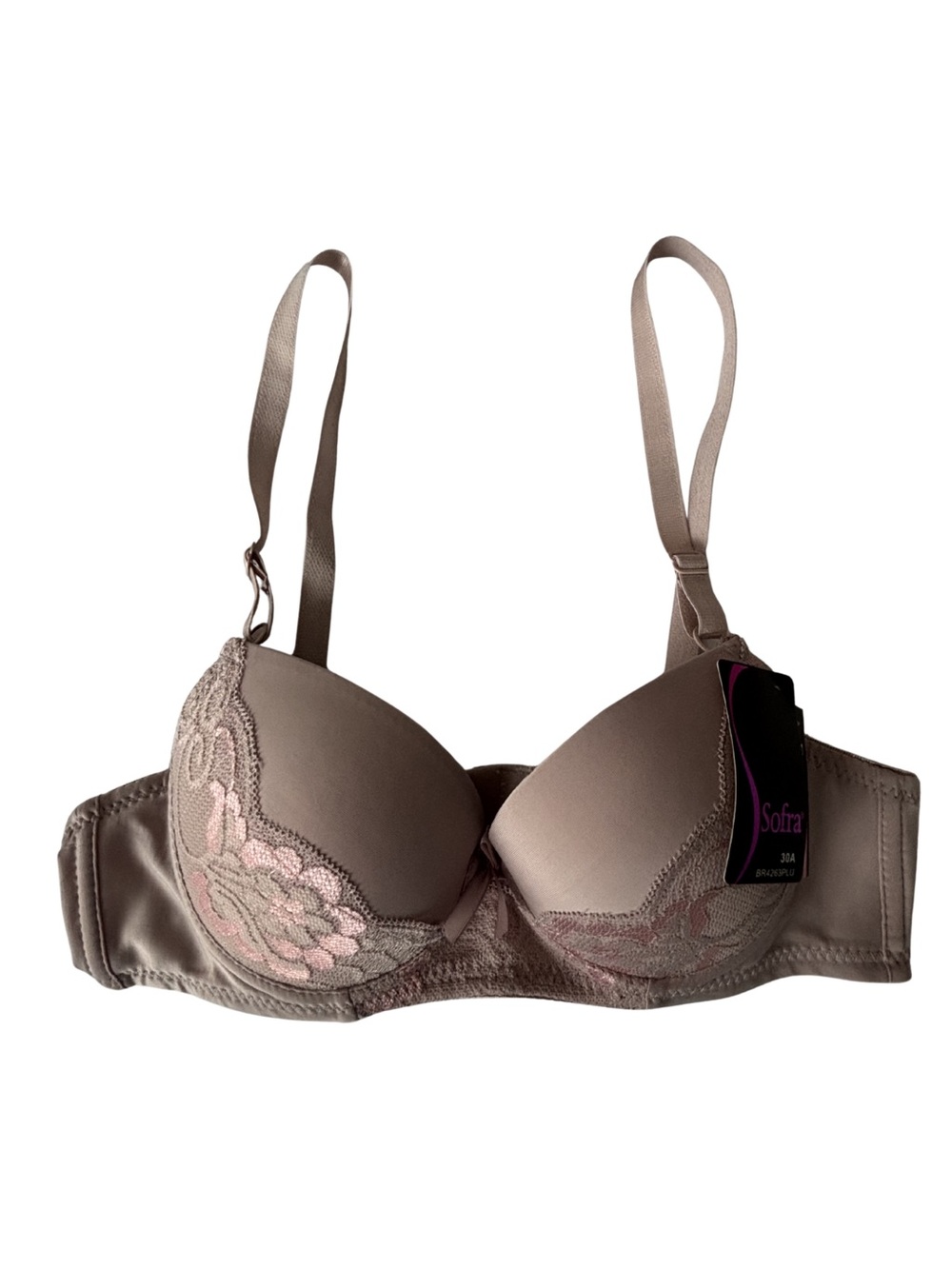 Light Pink Push-Up Lace Detail Light Pink Bra 30A NWT